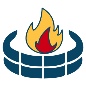 BBQ and firepit pavers icon